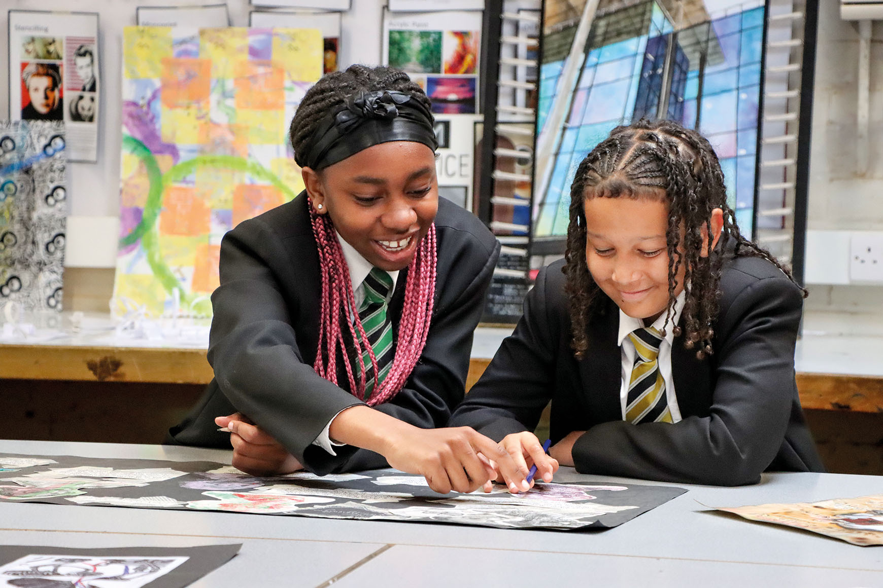 Two Students In Art Classroom